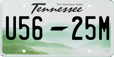 TN license plate U5625M