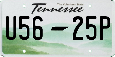 TN license plate U5625P