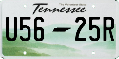 TN license plate U5625R