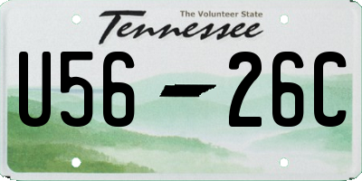 TN license plate U5626C