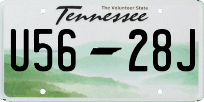 TN license plate U5628J