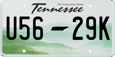 TN license plate U5629K
