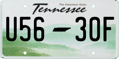 TN license plate U5630F