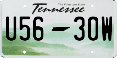 TN license plate U5630W