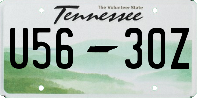 TN license plate U5630Z