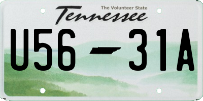 TN license plate U5631A