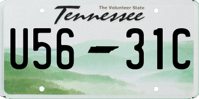 TN license plate U5631C