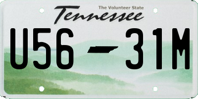 TN license plate U5631M