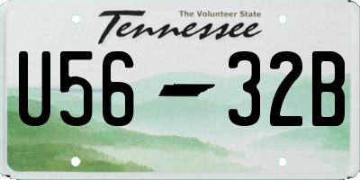 TN license plate U5632B