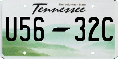 TN license plate U5632C