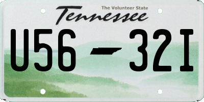 TN license plate U5632I