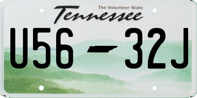TN license plate U5632J