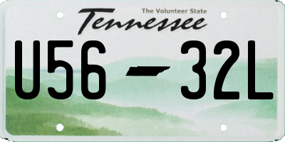 TN license plate U5632L