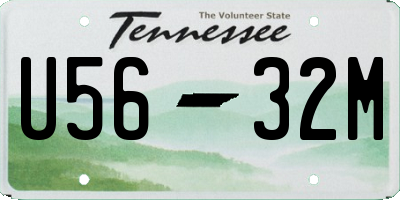 TN license plate U5632M
