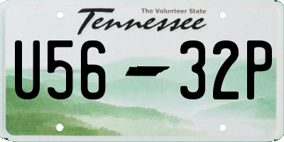 TN license plate U5632P