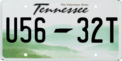 TN license plate U5632T