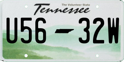 TN license plate U5632W
