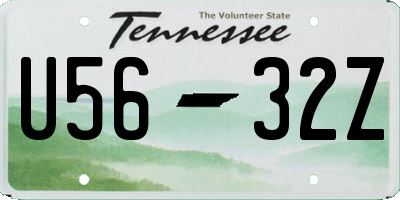 TN license plate U5632Z