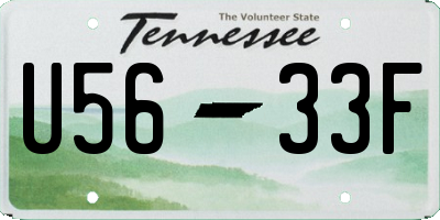 TN license plate U5633F