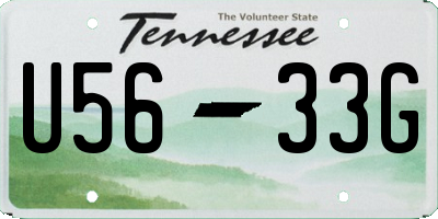 TN license plate U5633G