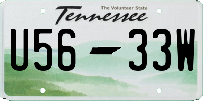 TN license plate U5633W