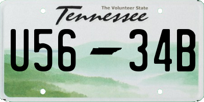 TN license plate U5634B