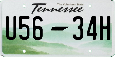 TN license plate U5634H