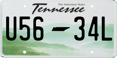 TN license plate U5634L