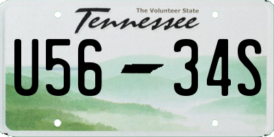 TN license plate U5634S