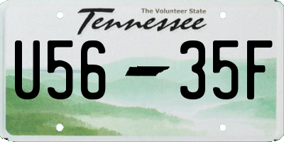 TN license plate U5635F