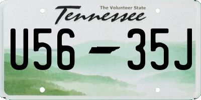 TN license plate U5635J