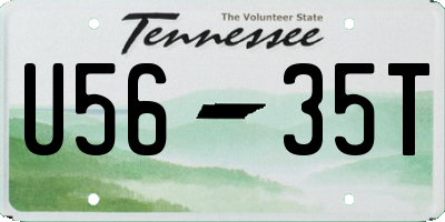 TN license plate U5635T
