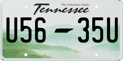 TN license plate U5635U