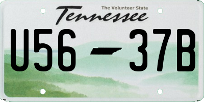 TN license plate U5637B