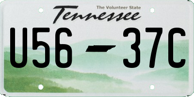 TN license plate U5637C
