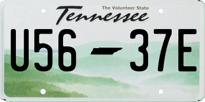 TN license plate U5637E