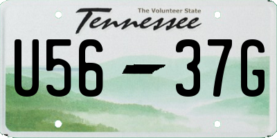 TN license plate U5637G