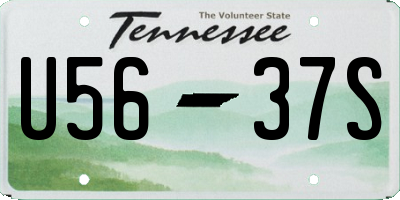 TN license plate U5637S