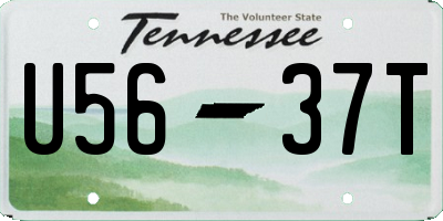 TN license plate U5637T