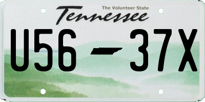 TN license plate U5637X