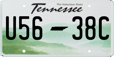 TN license plate U5638C