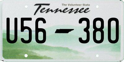 TN license plate U5638O
