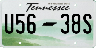TN license plate U5638S