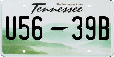 TN license plate U5639B