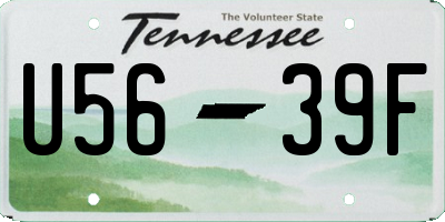 TN license plate U5639F