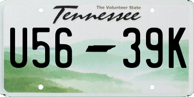 TN license plate U5639K
