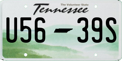 TN license plate U5639S