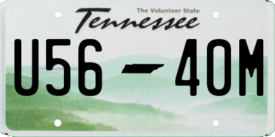 TN license plate U5640M