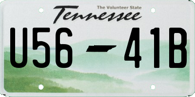 TN license plate U5641B