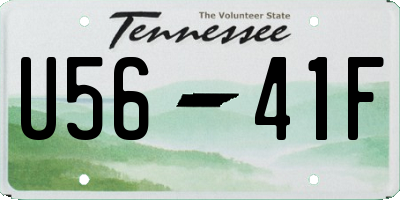 TN license plate U5641F